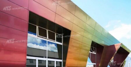 Facciate Continue in Acciaio Inox Rigidizzato, Bugnato e Colorato